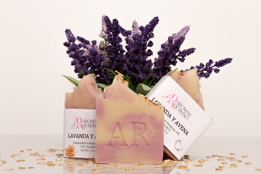 Jabón Artesanal de Lavanda y Avena